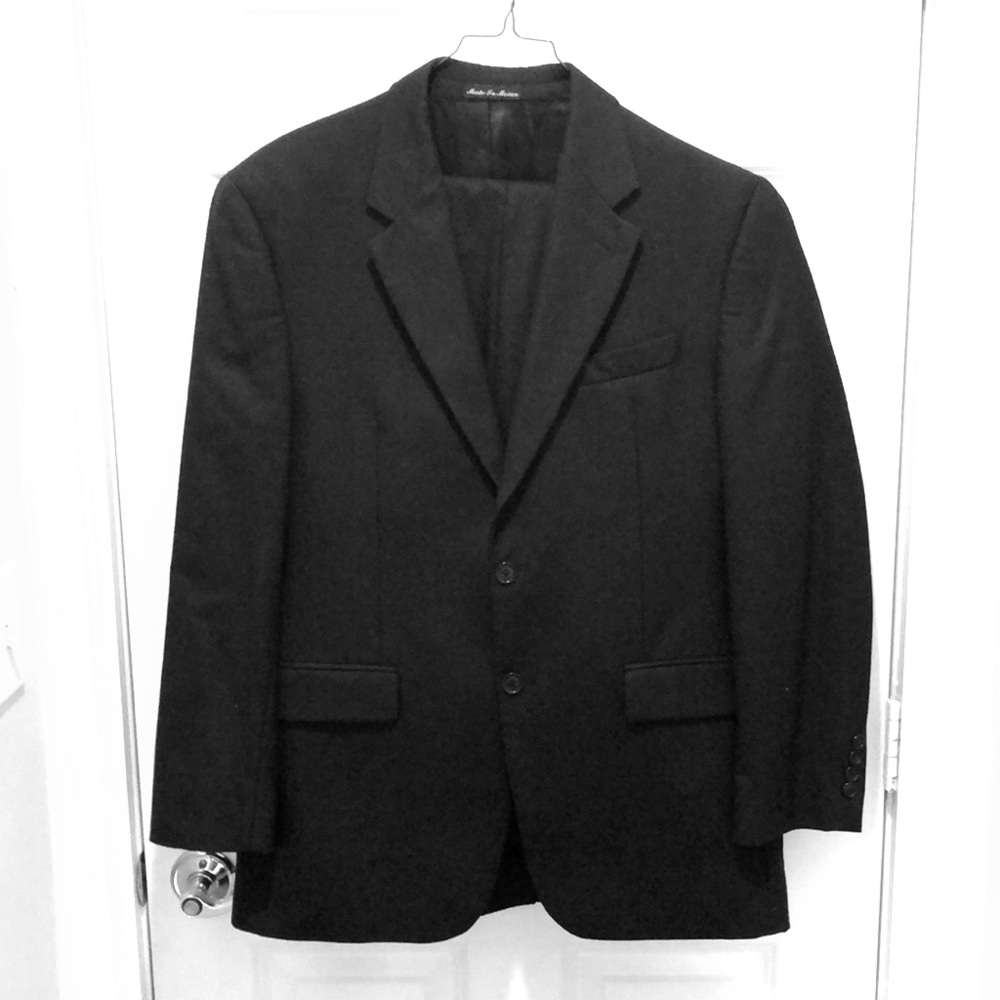 Wool Charcoal Color Suit (Woolmark)
